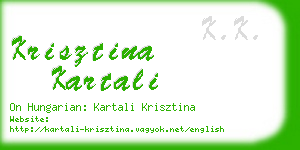 krisztina kartali business card